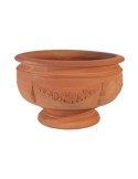 Small Fluted Chalice Vase in Terracotta
